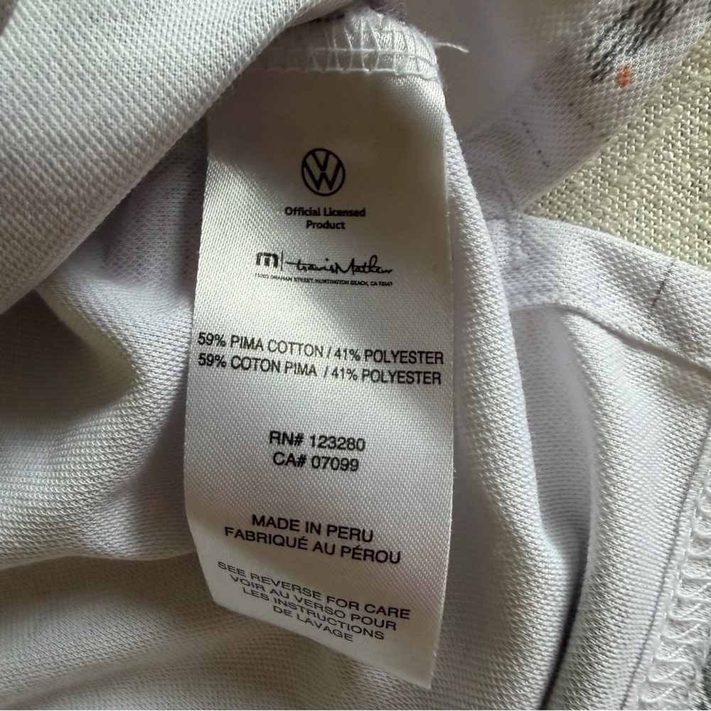 Travis Mathew Polo Shirt Mens S Volkswagen Bus Palm Tree Golf Resort Performance - Picture 10 of 12